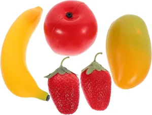 1 Set Simulated Fruit for Early Educational Musical Instruments Lightweight Maracas for Develop Listening and Hand Skills Banana Mango Strawberry