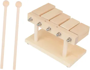 1 Set Wooden Music Instruments Plaything for Maple Wood Rhythm Bars Educational for Promotes Coordination Creativity Safe for Parties Outdoor Fun