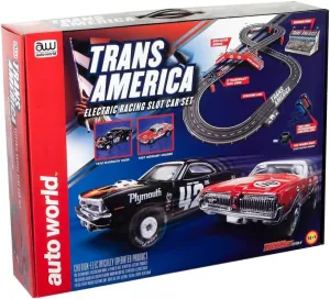 10' Trans America Slot Race Set 1970 Plymouth Cuda Swede Savage * 1967 Mercury Cougar Dan Gurney