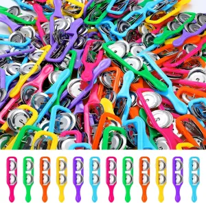 100 Pcs Tambourine for Kids Cymbals Tambourine Bulk Mini Party Noisemakers Handheld Cymbals Music Party Favors Handheld Instruments Rhythm for Classroom School Gift Bag Fillers