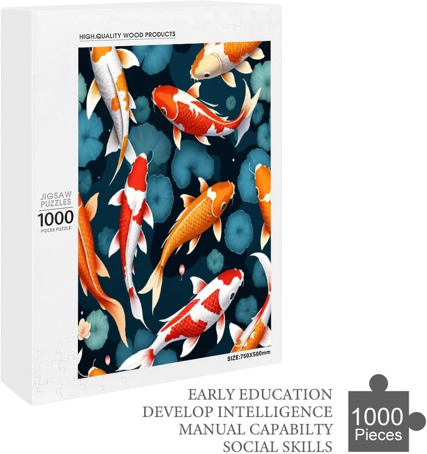 1000 Piece Puzzles Fish Brain Teaser for Adults,Educational Developmental Toys & Games,Building Kit Activities to Encourage Creative Play