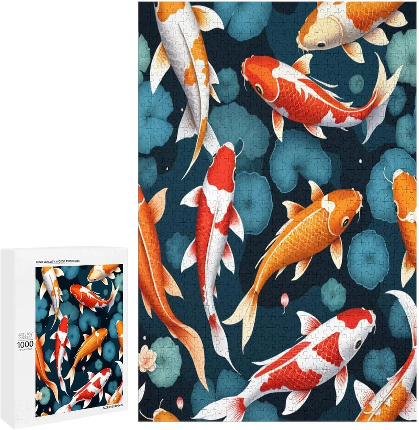 1000 Piece Puzzles Fish Brain Teaser for Adults,Educational Developmental Toys & Games,Building Kit Activities to Encourage Creative Play