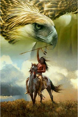 1000 Piece Wooden Puzzles for Adults Family Elderly or Kids, Warrior and Animal Puzzle Game for Parent-Child, Funny 1000 Piece Native American Jigsaw Puzzle Toy Gift for Friend Wife Mom
