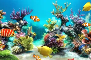 1000 Pieces Jigsaw Puzzle for Adults, Corals with Fish Wooden Jigsaw Puzzle, Exercise Memory Relieve Stress Game Jigsaw Puzzle Family Activities Decompression Gifts
