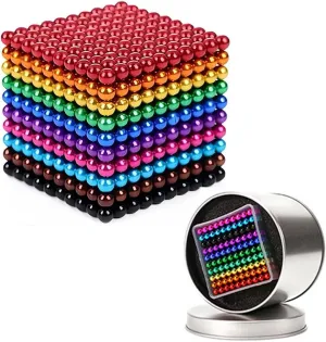 1000pcs Cubes Toys for Adult Magnetic - Balls Original Magnet Creative 3D Fidget Building Desk Toy for Stress Relief Upgrade Beads Putty Toy Slime