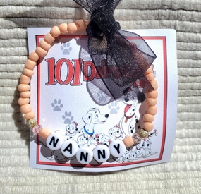 101 DALMATIANS "NANNY" Beaded Letter Bracelet