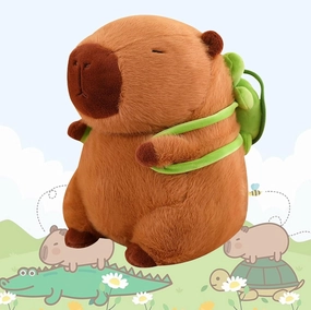 10"" Capybara Plush Cute Stuffed Animal Plushies Super Soft Plush Toy Gift for Kids, Large, Brown