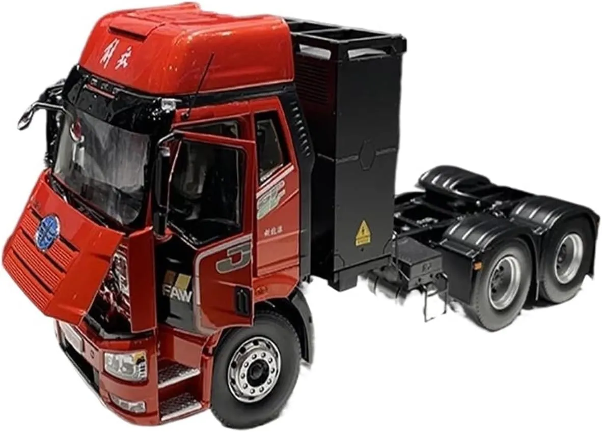 1:24 for Jiefang J6V Tractor Tow Head Heavy Truck J6P Simulation Alloy Car Model Souvenirs Mini Simulation Toys(Black)