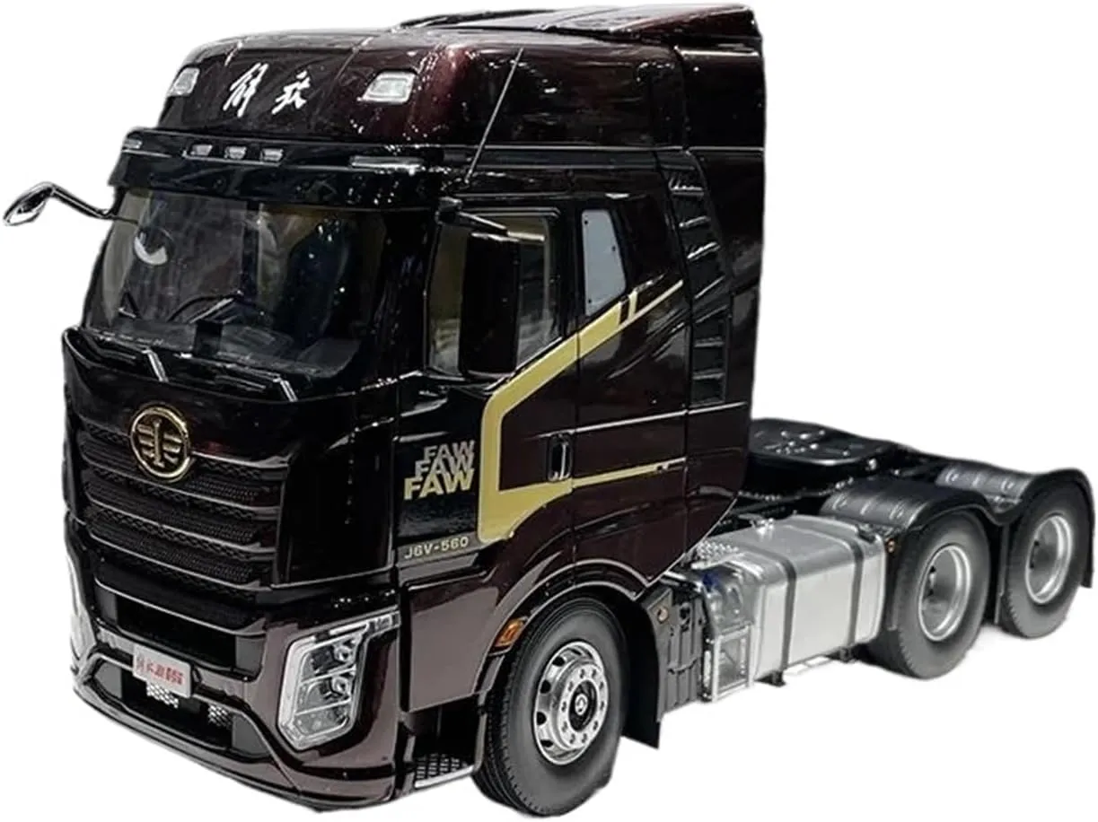 1:24 for Jiefang J6V Tractor Tow Head Heavy Truck J6P Simulation Alloy Car Model Souvenirs Mini Simulation Toys(Black)