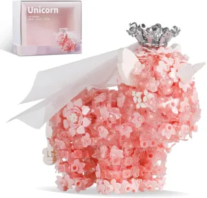 1363PCS Ideas Flowers Unicorn Building Blocks,Creative Animal Building Set Box for 14  Girls Boys Or Adults