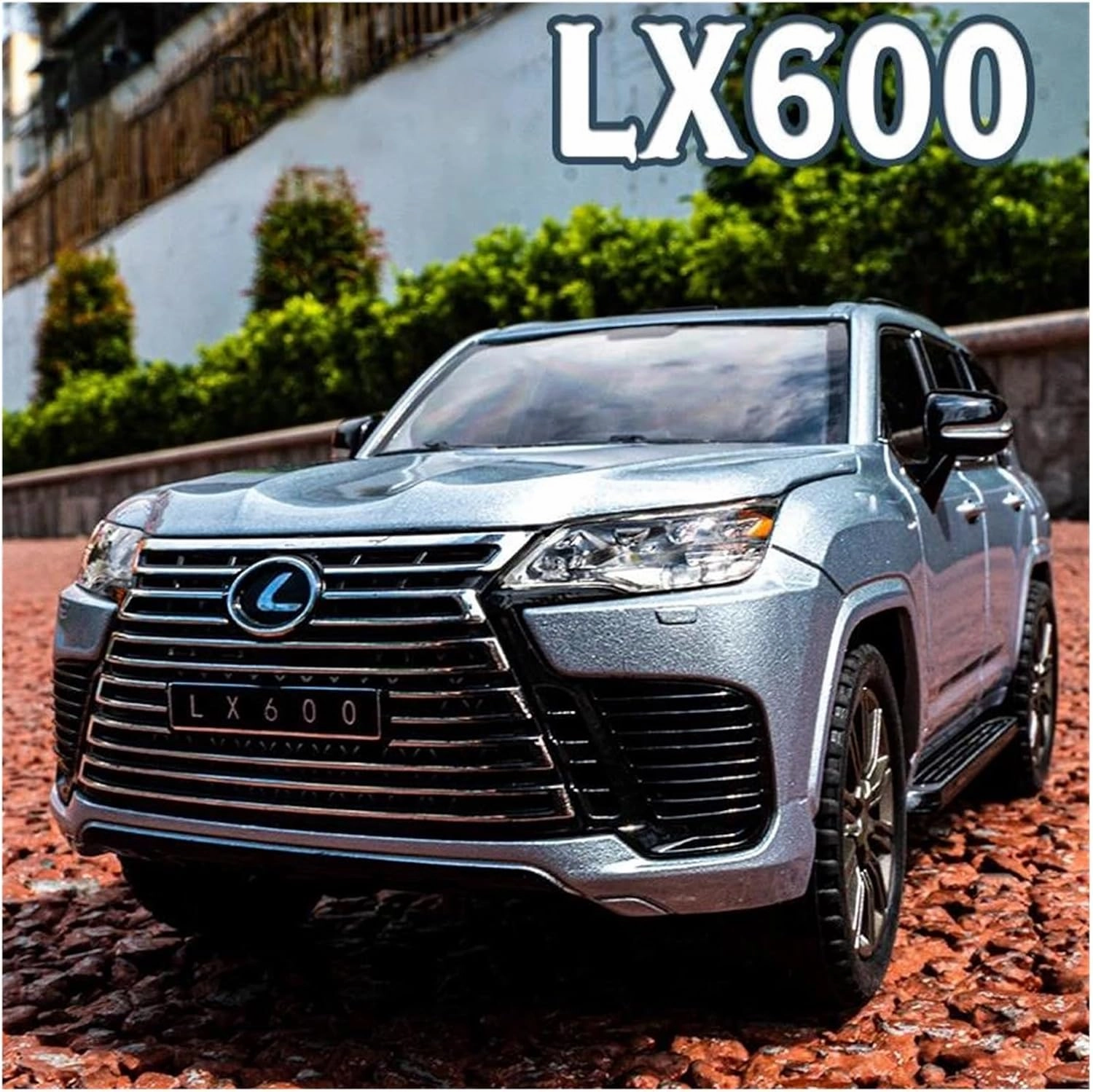 1 24 for Lexus LX600 SUV Alloy Car Model Sound and Light Pull Back Car Enthusiasts Collectibles Birthday Gift Simulation Vehicle Playset(Black)