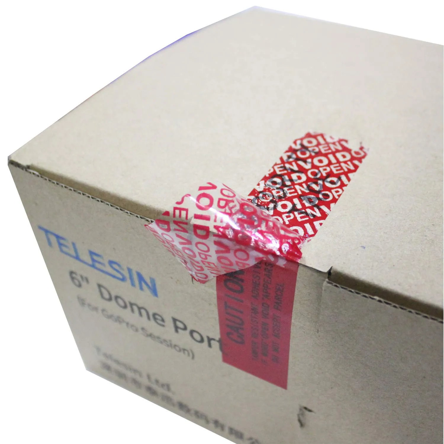 2 Rolls 100% Total Transfer Tamper Proof Security Seal Tapes (1 Inch x 55 Yards x 2 Mil, Ultra-Thick “Void” Film, Red)