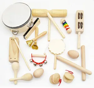 20-Piece Wooden Musical Instrument Set for Kids - Inspire Creativity and Family Fun (Music set001)