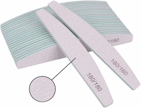 20 PCS Professional Nail Files Reusable Double Sided Emery Board 180/180 Grit Nail Styling Tools for Home Salon Use (180/180 Grit)
