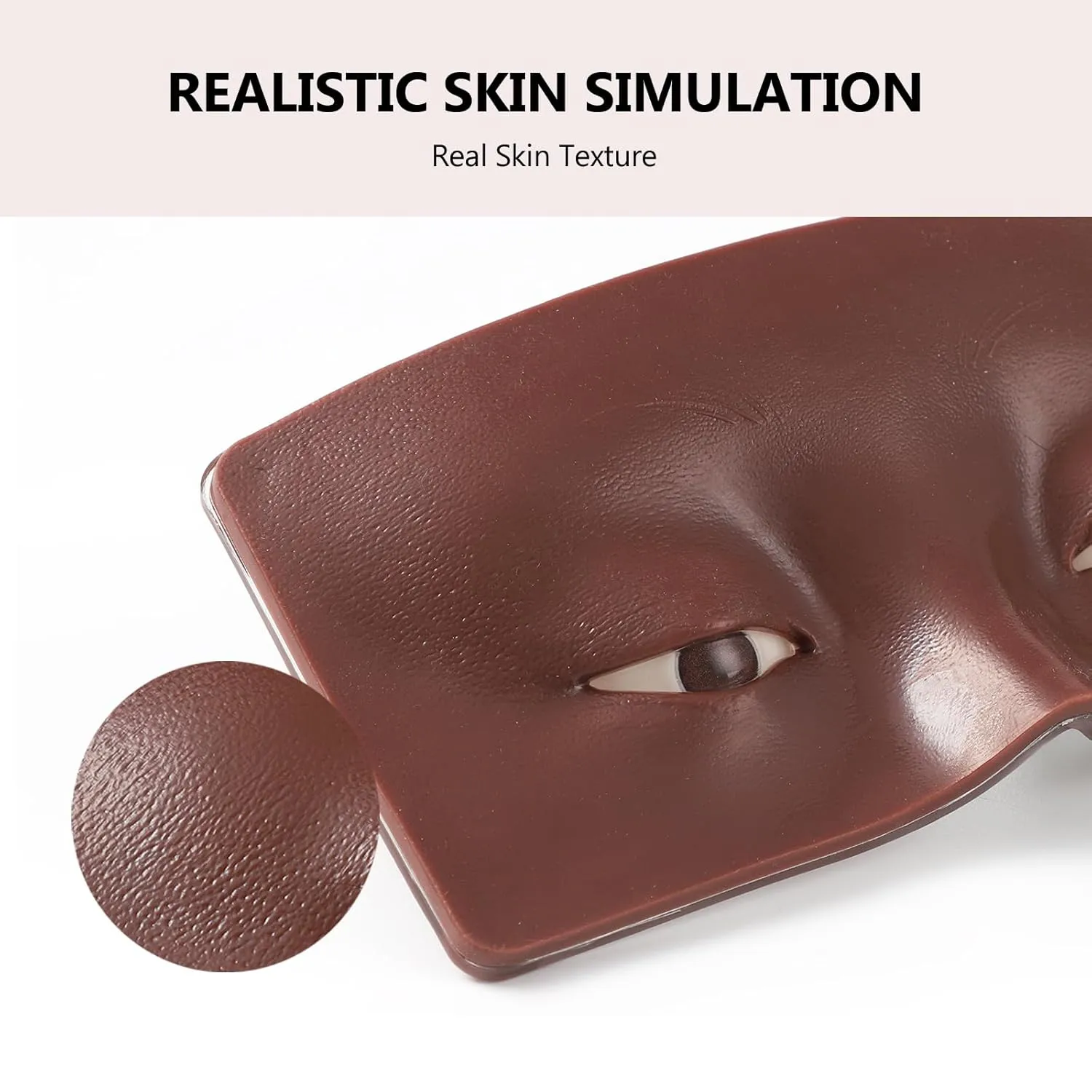 2Pcs Makeup Practice Face Board, 3D Reusable Silicone Makeup Mannequin Face, Perfect Aid for Beginners and Professionals (Black White)