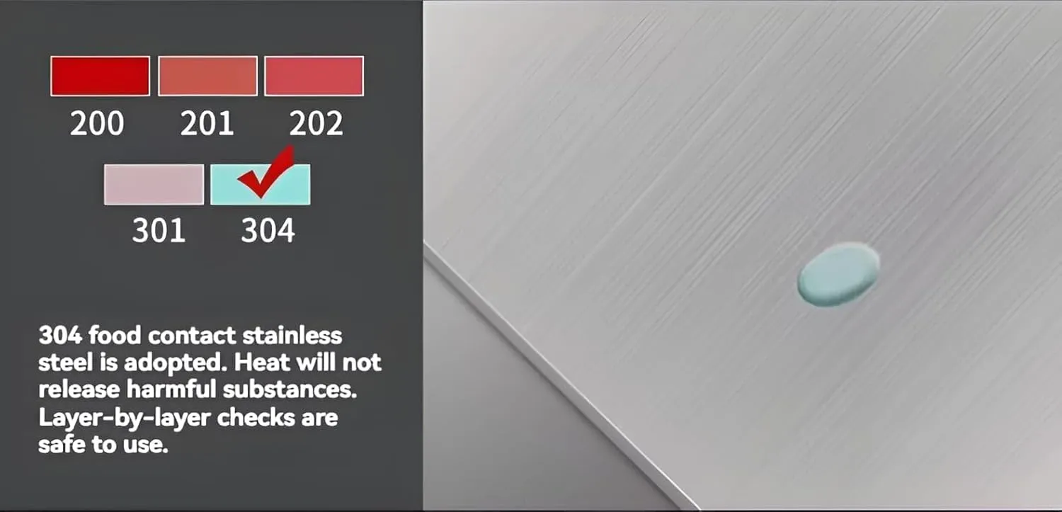 304 stainless steel cutting plate. Lipped stainless steel cutting board. Large cutting board suitable for meat, fruits, vegetables, bread, and baking. (Stainless Steel, 15.7"L x 11.8"W)