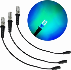 3 pack ocean blue green special effects led 12 volts dc with foam wood mounting cable socket dc barrel connector for themed environments props theatrical scenery water theming