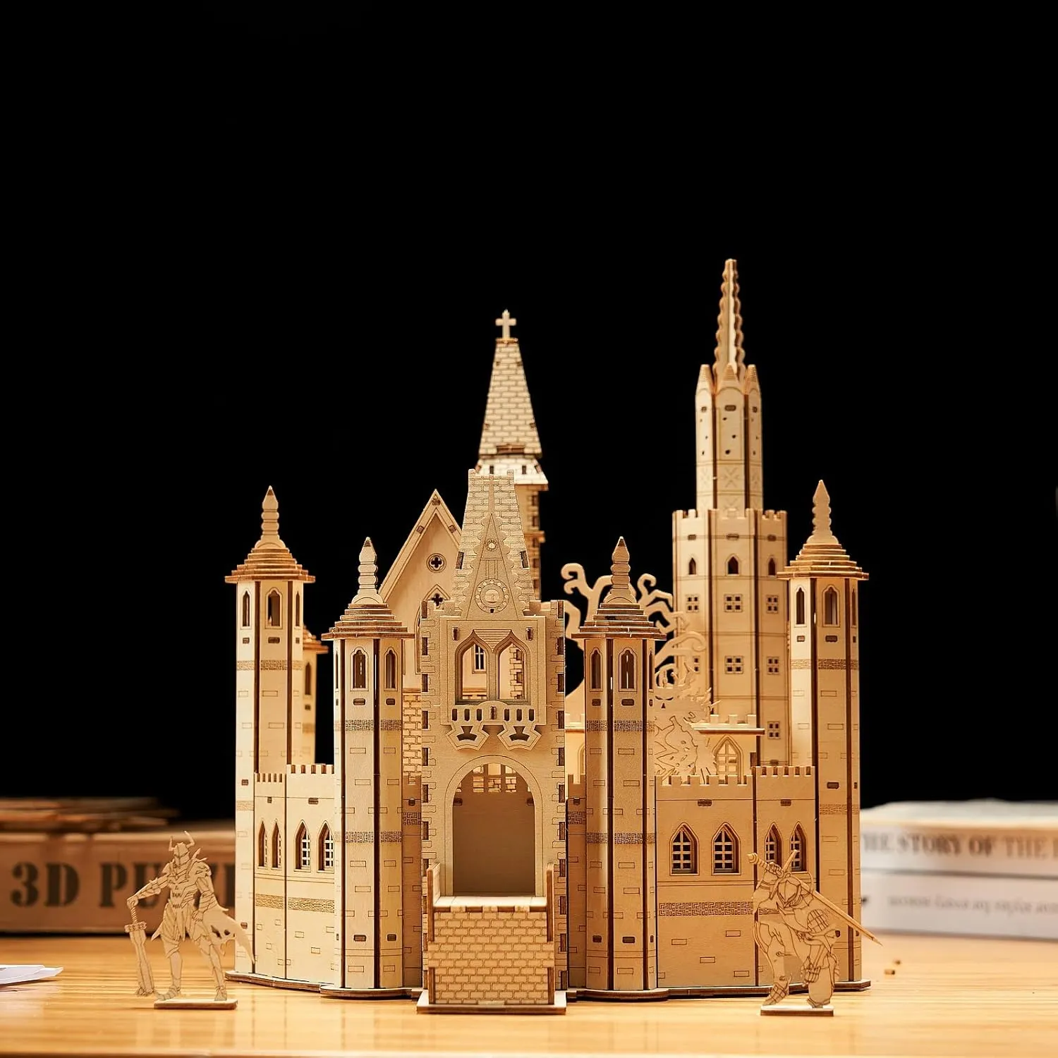 3D Wooden Puzzles Knight Creed: Lost Castle Model Kits, Brainteaser and Puzzle for Christmas/Birthday,Gifts for Adults and Teens to Build Combination