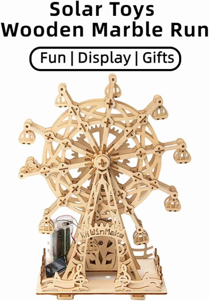3D Marble Maze Puzzle Toy Wooden STEM Construction Kit for Kids Ages 8-13,Fun Brain Teaser and Educational Puzzle,Promotes Creativity and Cognitive Skills, for All Ages,Including Adults