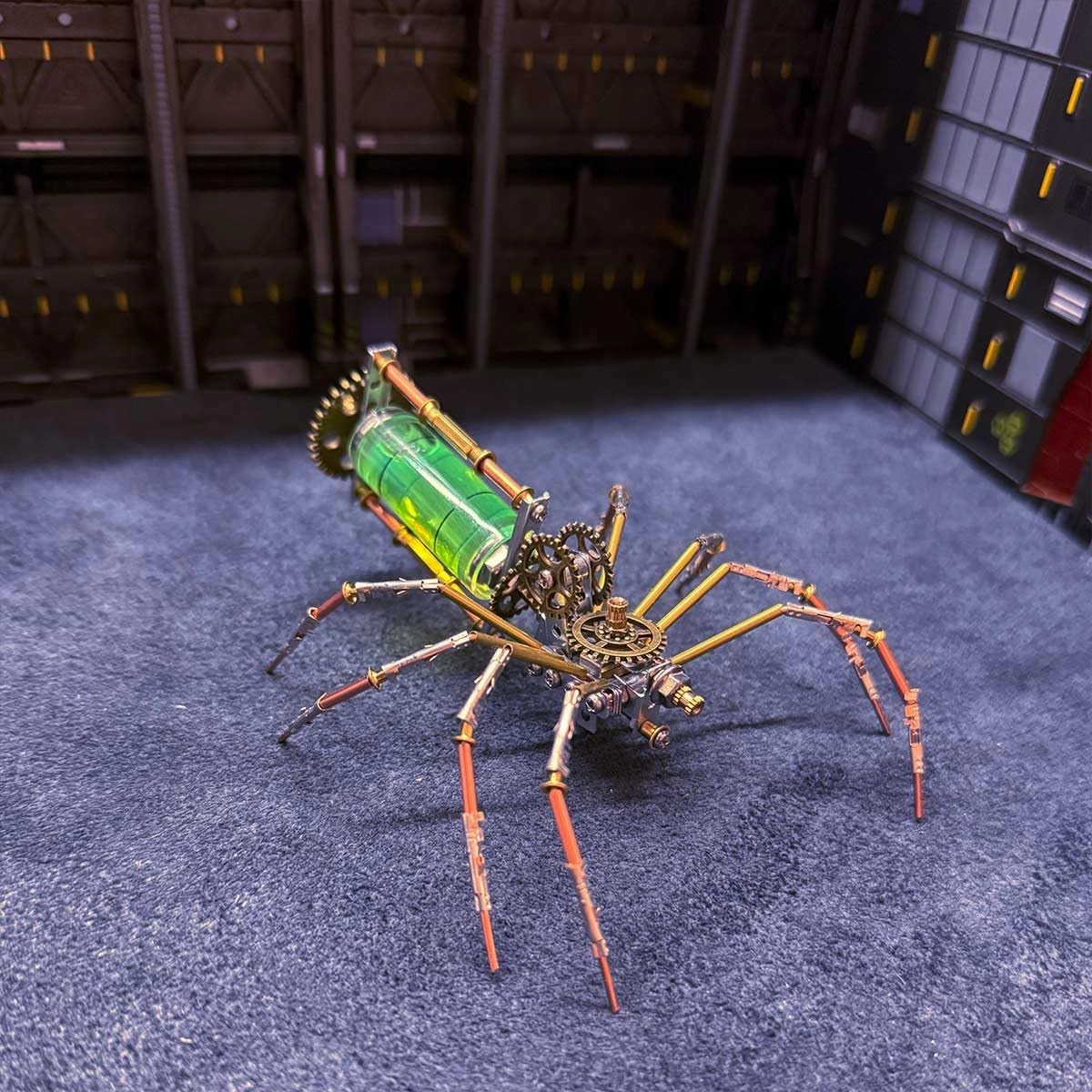 3D Metal Puzzle for Adult, 3D Metal Spider Model, 127PCS Mechanical Insect DIY Assemble Kit, Desk Bookshelf Decor