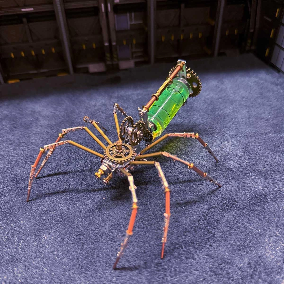 3D Metal Puzzle for Adult, 3D Metal Spider Model, 127PCS Mechanical Insect DIY Assemble Kit, Desk Bookshelf Decor