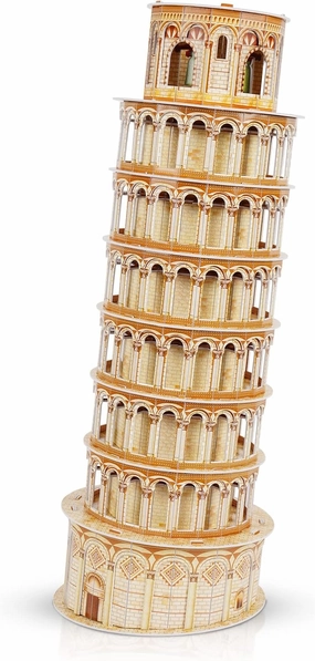 3D Puzzles for Adults & Kids, Exquisite Leaning Tower of Pisa City Large Architecture Building Model Kit, 3D Jigsaw Craft Kits STEM Educational Toys Birthday for Boys Girls Ages 10  Home Decor, 70 PCS