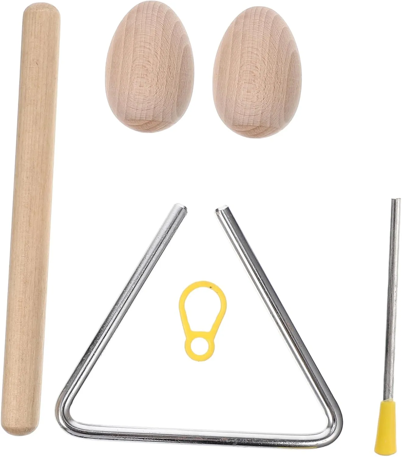 3pcs Boys and Girls Music Instrument Set Steel Triangle Hand Percussion Striker for Rhythm Education