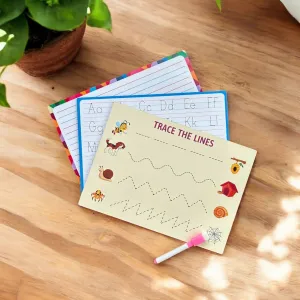 4 Lines and Alphabet & Number Tracing Board Combo-Wipe and Clean Board