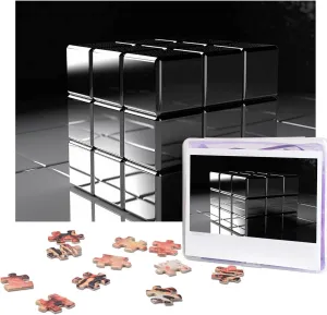 500 Piece Jigsaw Puzzle - Metal Cube Picture Puzzles for Adults Challenging Puzzle Personalized Wooden Puzzle Photo Puzzle Gifts 20.4" x 15"