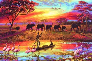 500 Pieces Jigsaw Puzzle for Adults Teens Kids, African Grassland Animal Wood Jigsaw Puzzle, Brain Challenge Educational Game Relaxation Family Activities Decoration Puzzle