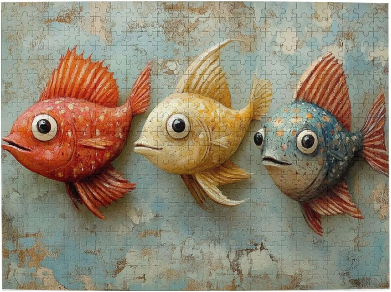 500 Pieces Personalized Wooden Puzzle,sea Fishes,for Adult and Kids Family, Super Difficult Jigsaw Puzzle,do You Dare to Challenge