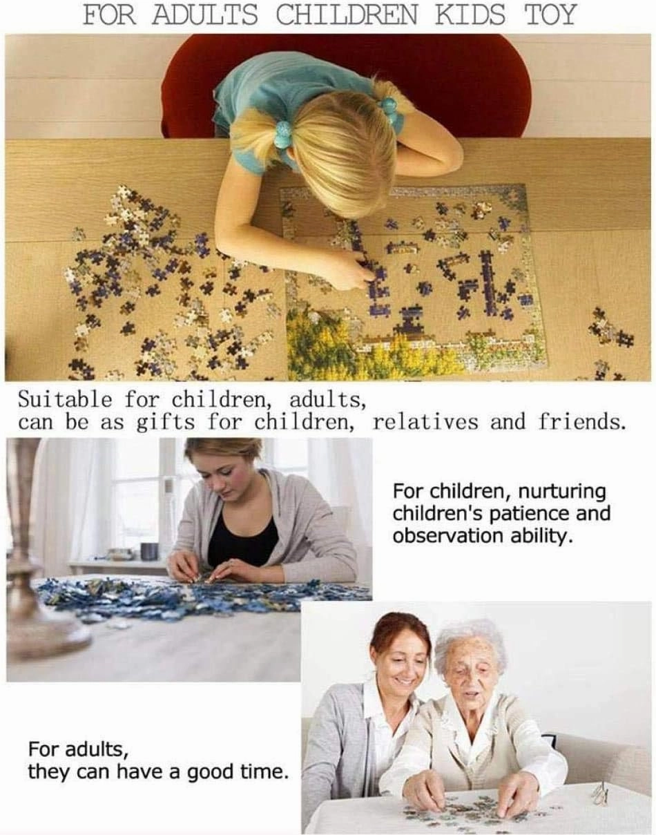 500 Piece Evening Dinner with Seafood Large Piece Jigsaw Puzzles for Adults Educational Toy for Kids Creative Games Entertainment Wooden Puzzles Home Decor