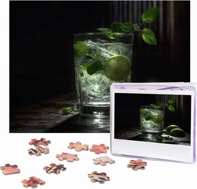 500 Piece Jigsaw Puzzle - Water with Ice Cubes Picture Puzzles for Adults Challenging Puzzle Personalized Wooden Puzzle Photo Puzzle Gifts 20.4" x 15"