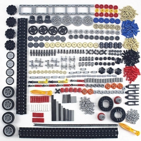 720Pcs Technical Cars Gears Cross Axles Technical Parts Accessories Wheels Connectors Pieces Sets Chain Link Pins Joints Building Block Bricks Shock Absorber MOC Technical Lots Pack Bulk Toys