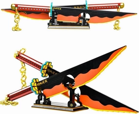 82.6in Demon Slayer Swords Building Set,Tengen Uzui Demon Slayer Sword Building Block with Stand Model Kits Katana Toy,Creative Gifts for Demon Slayer Fan Adults and Kids Boys 8-14 (1478 PCS)