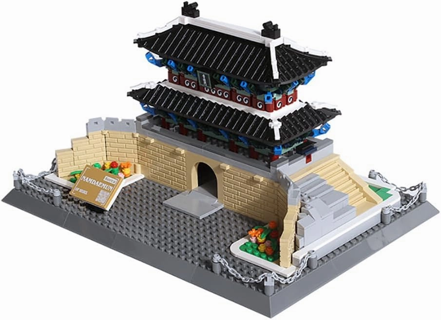 900Pcs The Namdaemun Gate Seoul South Korea Building Set World Landmark Architecture Model Collectible Toy for Kids and Adults