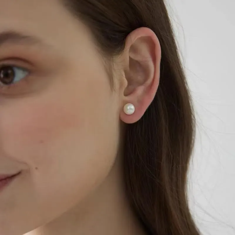 AAAA  Quality Handpicked Freshwater Cultured Stud Pearl Earrings Sterling Silver for Christmas, Holidays and Birthday