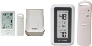 AcuRite Rain Gauge Bundle with Thermometer & Humidity Sensor