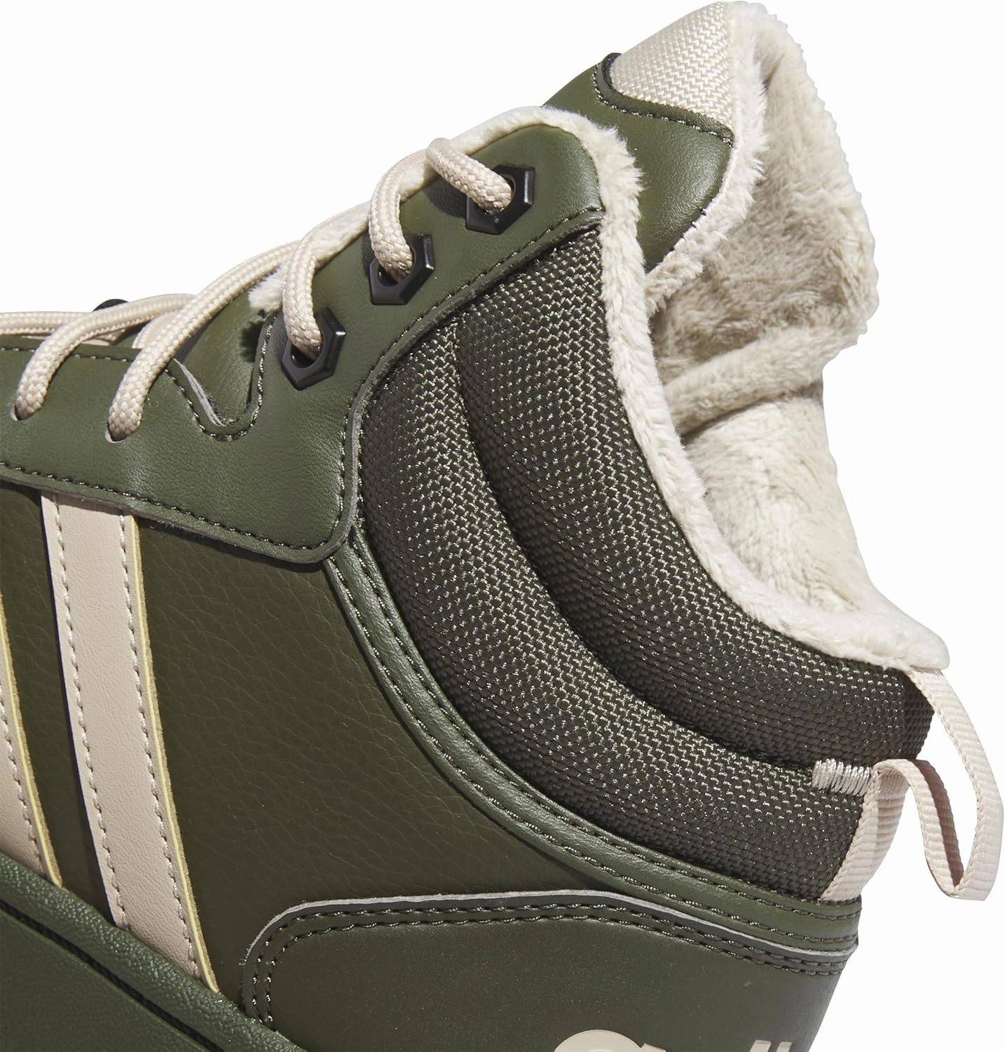 adidas Men's Hoops 3.0 Mid Lifestyle Basketball Classic Fur Lining Winterized Shoes Non-Football Night Cargo/Clay Brown/Core