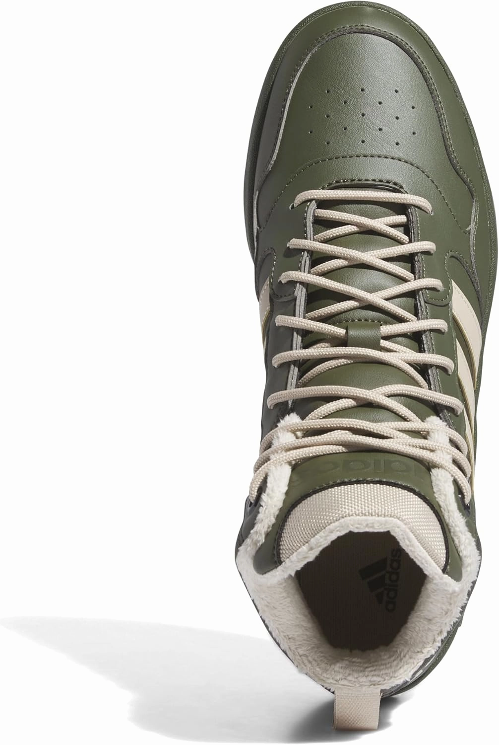 adidas Men's Hoops 3.0 Mid Lifestyle Basketball Classic Fur Lining Winterized Shoes Non-Football Night Cargo/Clay Brown/Core