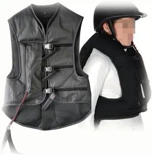 Adult Equestrian Horse Airbag Vest Adjustable Size, Unisex, Lightweight With Neck/coccyx/body Airbag