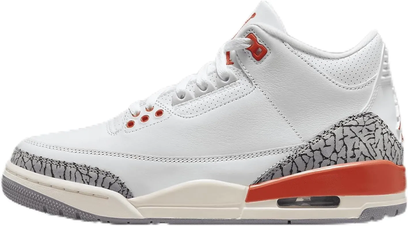 Air Jordan 3 Retro Women's Shoes (CK9246-121, White/Sail/Cement Grey/Cosmic Clay) Size 7