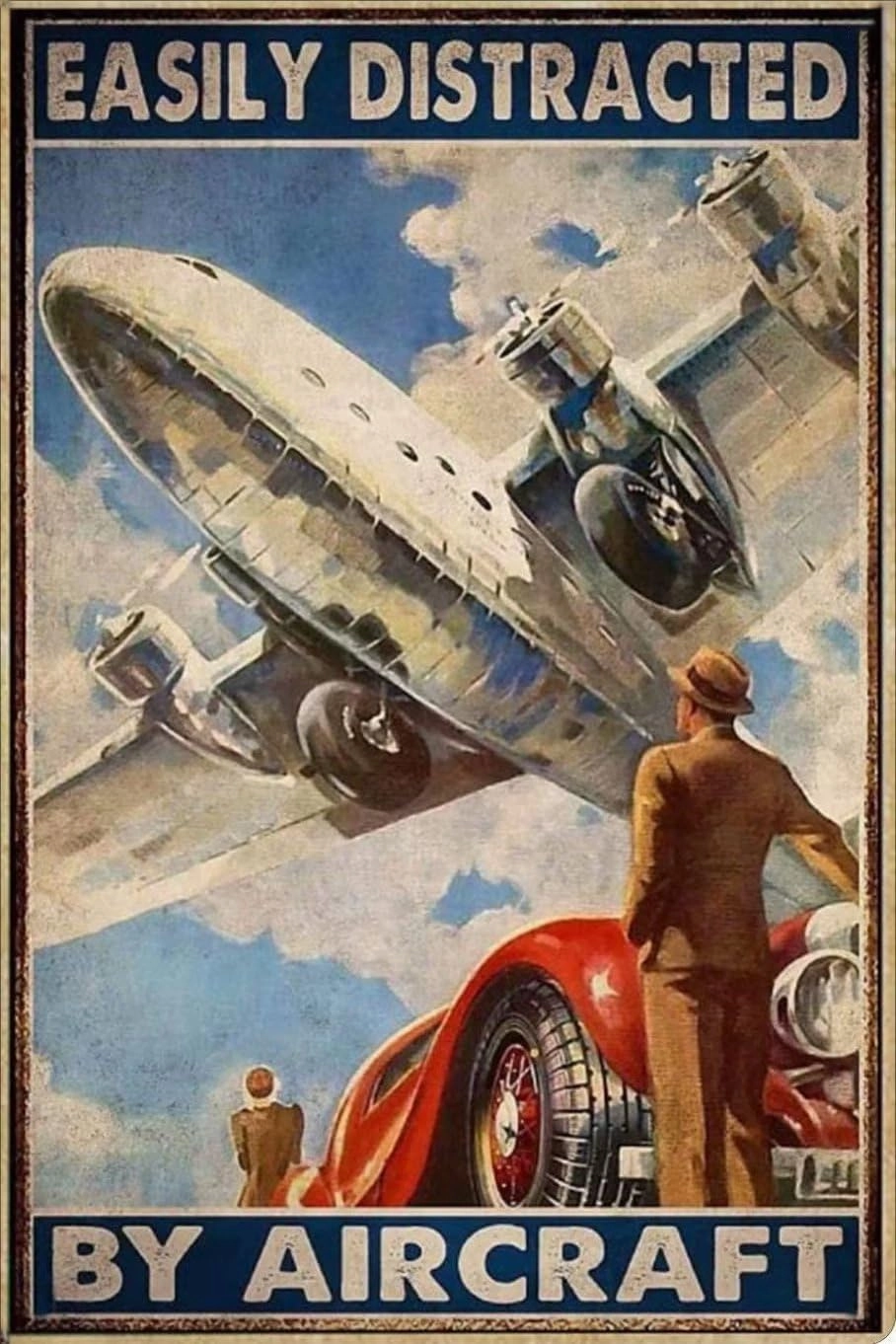 Airplane 500 Piece Jigsaw Puzzle for Adults and Families - Easily Distracted by Airplanes Wooden Jigsaw Puzzle - Family Fun & Leisure Beginner Jigsaw Puzzle Toys for Adults Stress Relief
