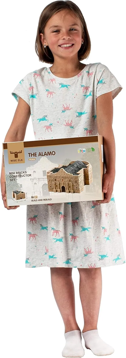 Alamo – Historical Landmark Model Kit, 3D Plaster Brick DIY Construction Set, Realistic Mini-Bricks, STEM Educational Building Kit for Teens & Adults, Architecture Gift, Ages 14 