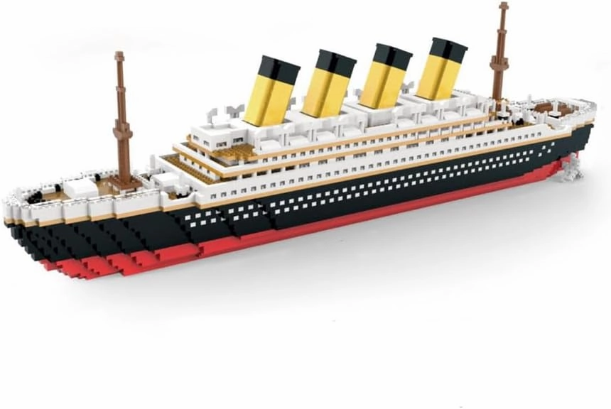 alltogetho Titanic 3D Plastic Model Ship Building Blocks Micro Mini Bricks Toy Kit for Adults Or Children Assemble Your Own Classic Cruise Boat Perfect Kids Gift