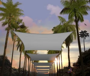 Amgo 8' x 10' Grey Rectangle Sun Shade Sail Canopy Awning UPF50  AGTAPR0810, 95% UV Blockage, Water & Air Permeable, Commercial and Residential, 3 Years Warranty (We Make Custom Size)