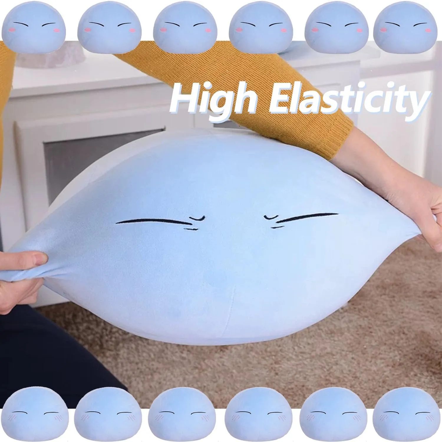 Anime That Time I Got Reincarnated as a Slime Plushie Anime Tensei Shitara Slime Datta Ken Tempest Rimuru Stuffed Doll Plush Pillows Plush Stuffed Doll Pillow Toys Gifts (11in, Shy)
