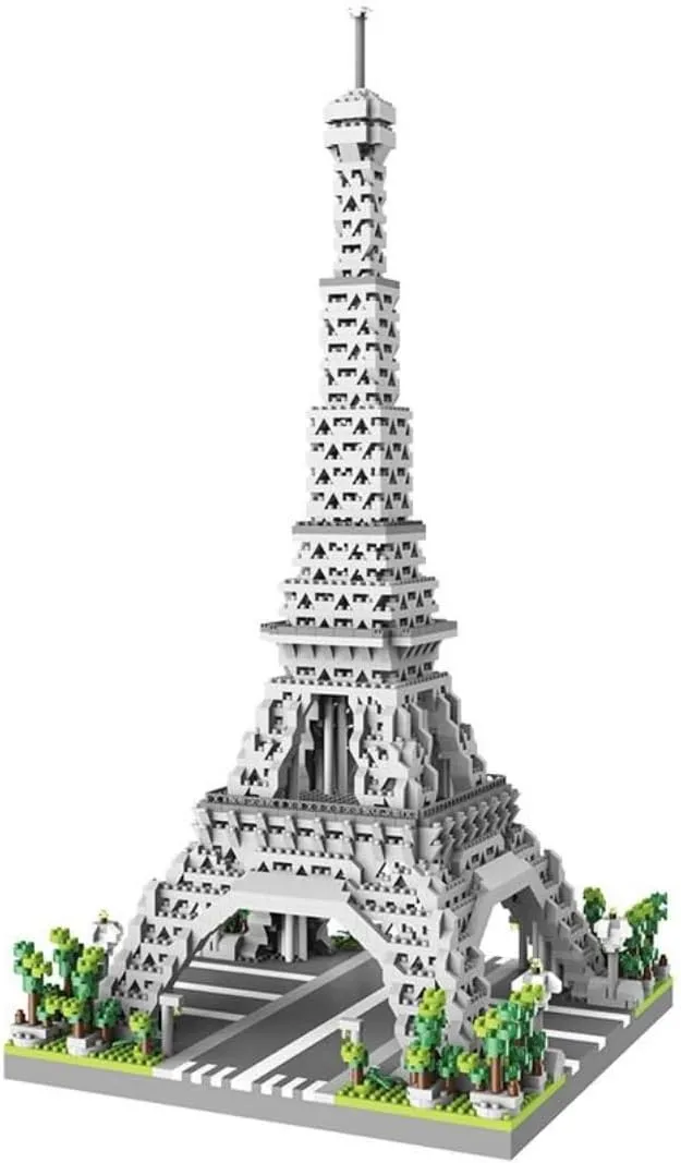 Architecture Eiffel Tower Micro Blocks Set, 2622 PCS Mini Bricks, Gift for Adults and Teens,Landmark Model