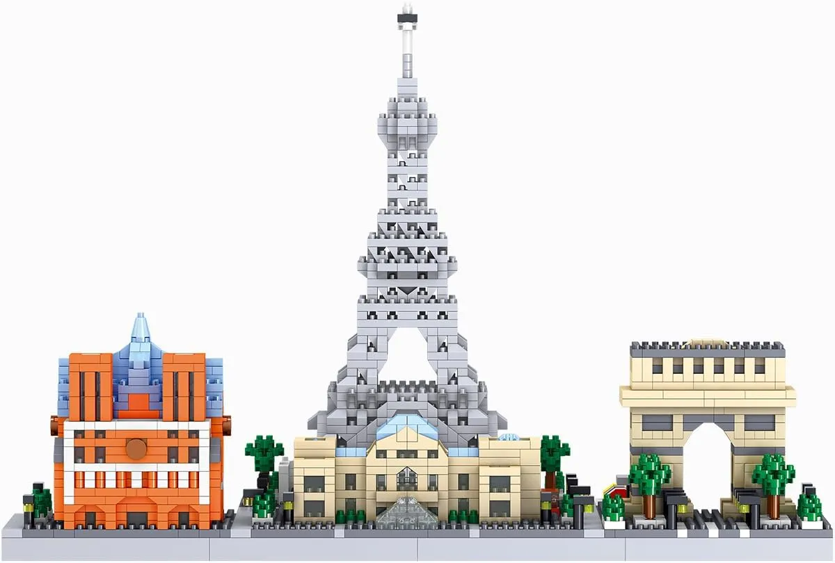 Architecture Paris Skyline Micro Building Blocks Set（2462PCS） - Architectural Model Toys Gifts for Kid and Adult
