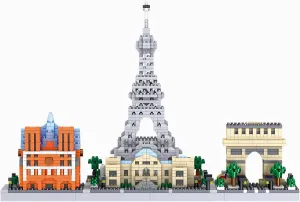 Architecture Paris Skyline Micro Building Blocks Set（2462PCS） - Architectural Model Toys Gifts for Kid and Adult